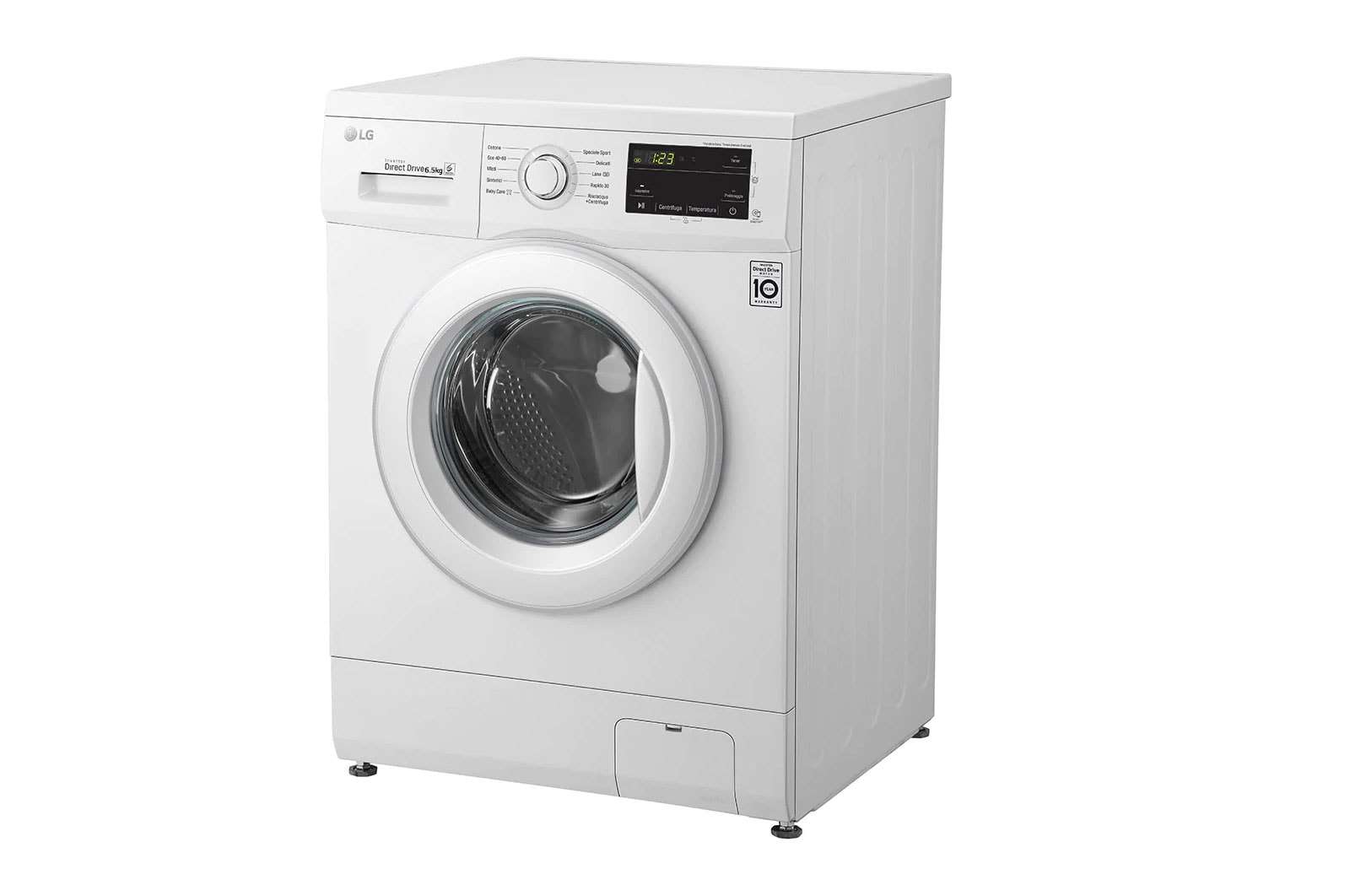 LG Lavatrice slim 6,5kg 6 Motion | Serie J3 Classe E | 1200 giri, Inverter Direct Drive, Smart Diagnosis | White, F2J3WN3WE