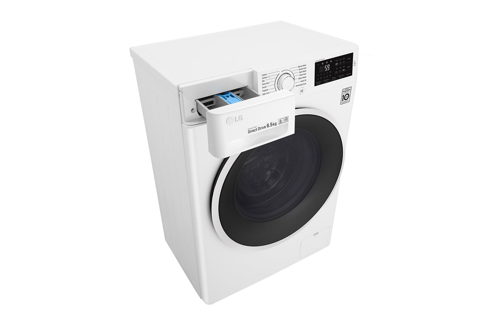 LG Lavatrice Slim 6.5 kg Oblò Ring White , F2J6WN0W