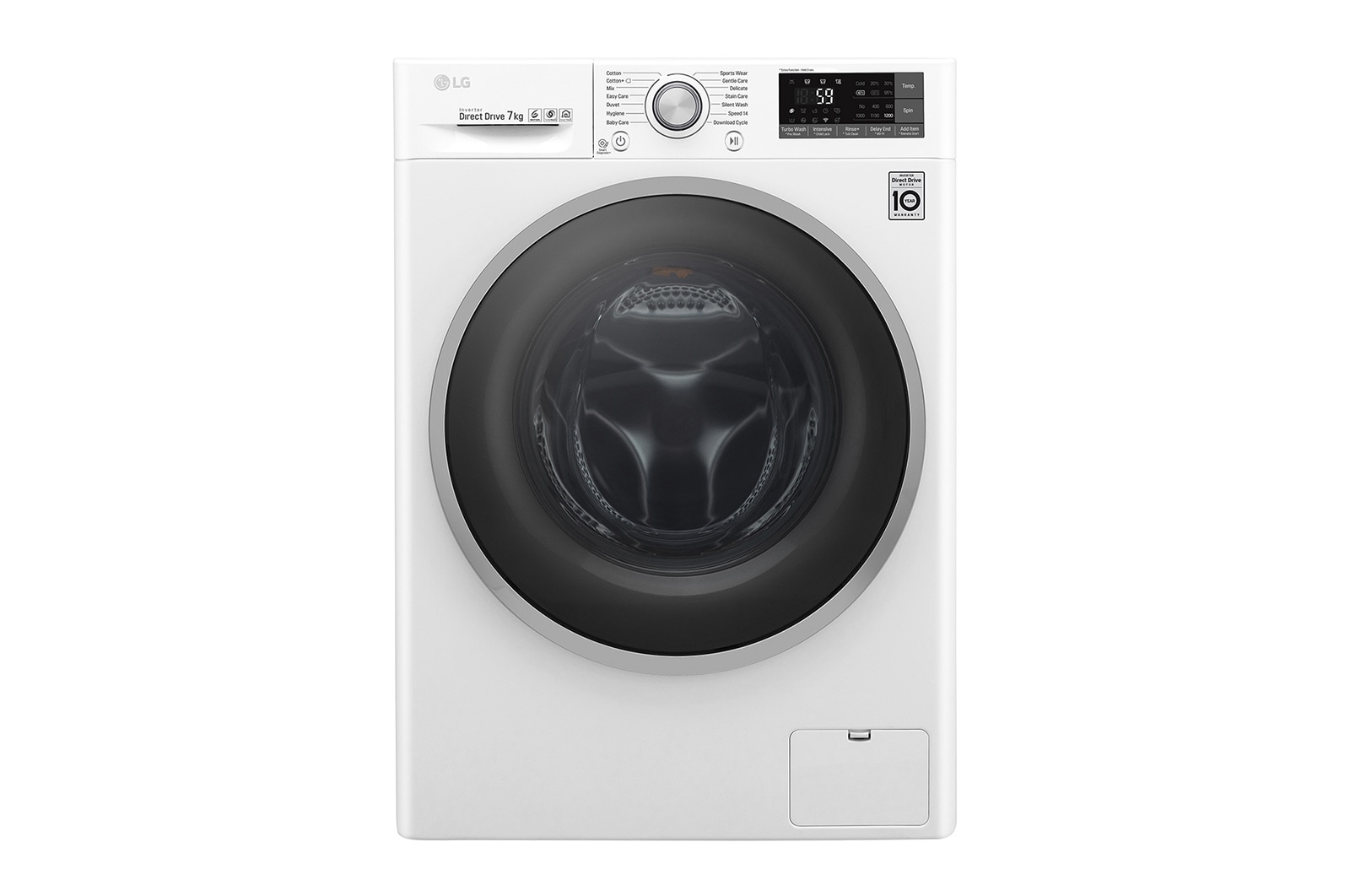 LG Lavatrice Smart Slim TurboWash™ 7 kg  Oblò Ring Cromato, F2J7HN1W