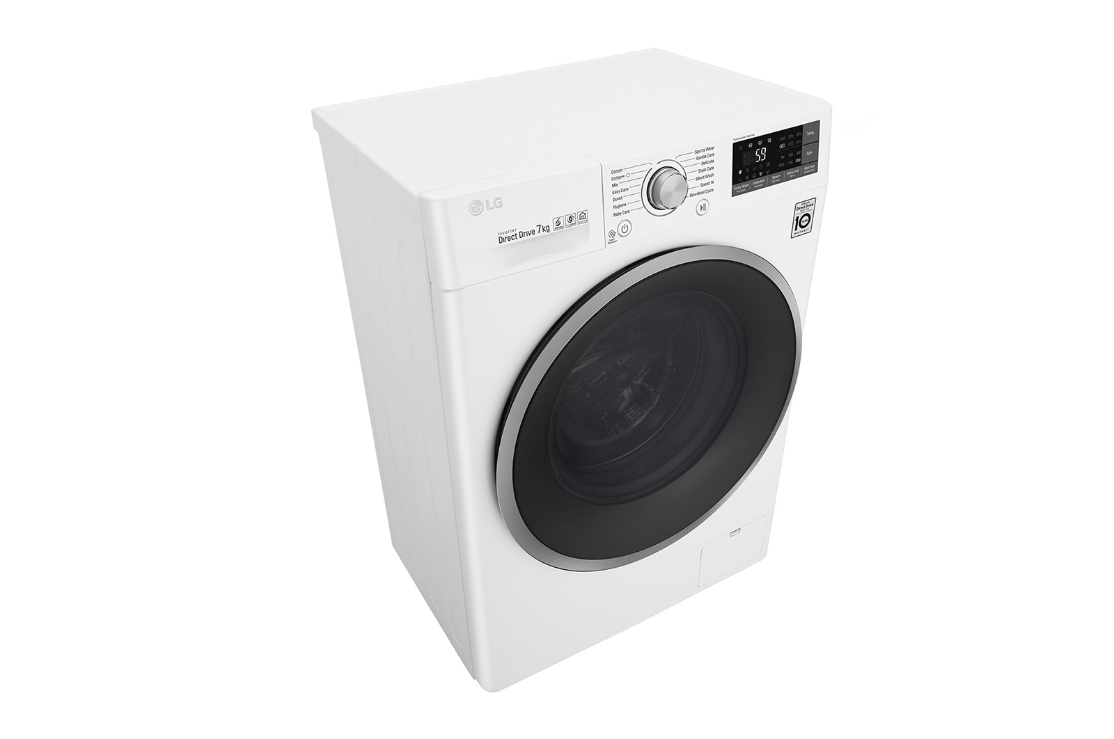 LG Lavatrice Smart Slim TurboWash™ 7 kg  Oblò Ring Cromato, F2J7HN1W