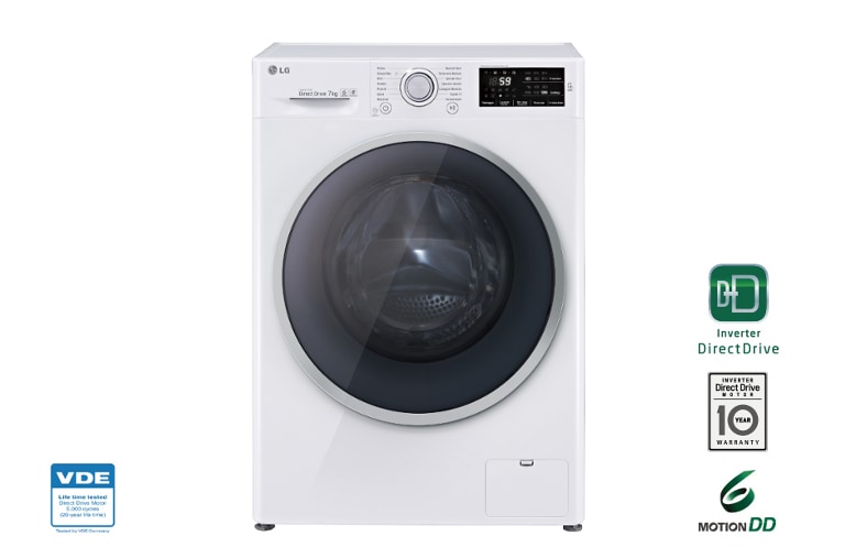 LG Lavatrice Slim TurboWash™ 7 kg  Oblò Ring Cromato, F2J8HN2W