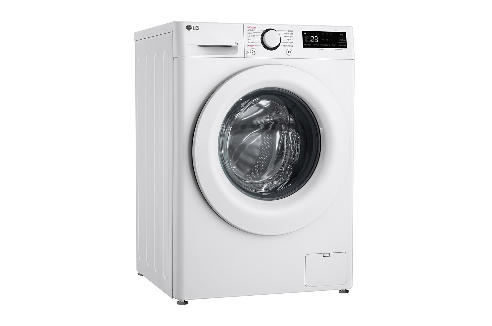 LG Lavatrice slim 9kg AI DD™ | Serie R3 Classe A-10% | 1200 giri, Lavaggio a vapore, Lavaggio con AI, Motore Direct Drive | White, F2R3S09NSWW