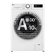 LG Lavatrice slim 9kg AI DD™ | Serie R3 Classe A-10% | 1200 giri, Lavaggio a vapore, Lavaggio con AI, Motore Direct Drive | White, F2R3S09NSWW