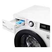 LG Lavatrice slim 7kg AI DD™ | Serie V2 Classe E | 1200 giri, Lavaggio a vapore, Inverter Direct Drive | White, F2WV2S7S6E