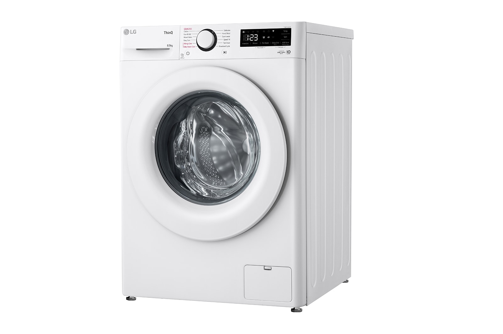 LG Lavatrice 8,5kg AI DD™ | Serie V3 Classe A | 1200 giri, Lavaggio a vapore, Wi-Fi, Inverter Direct Drive | White, F2WV308NEW3