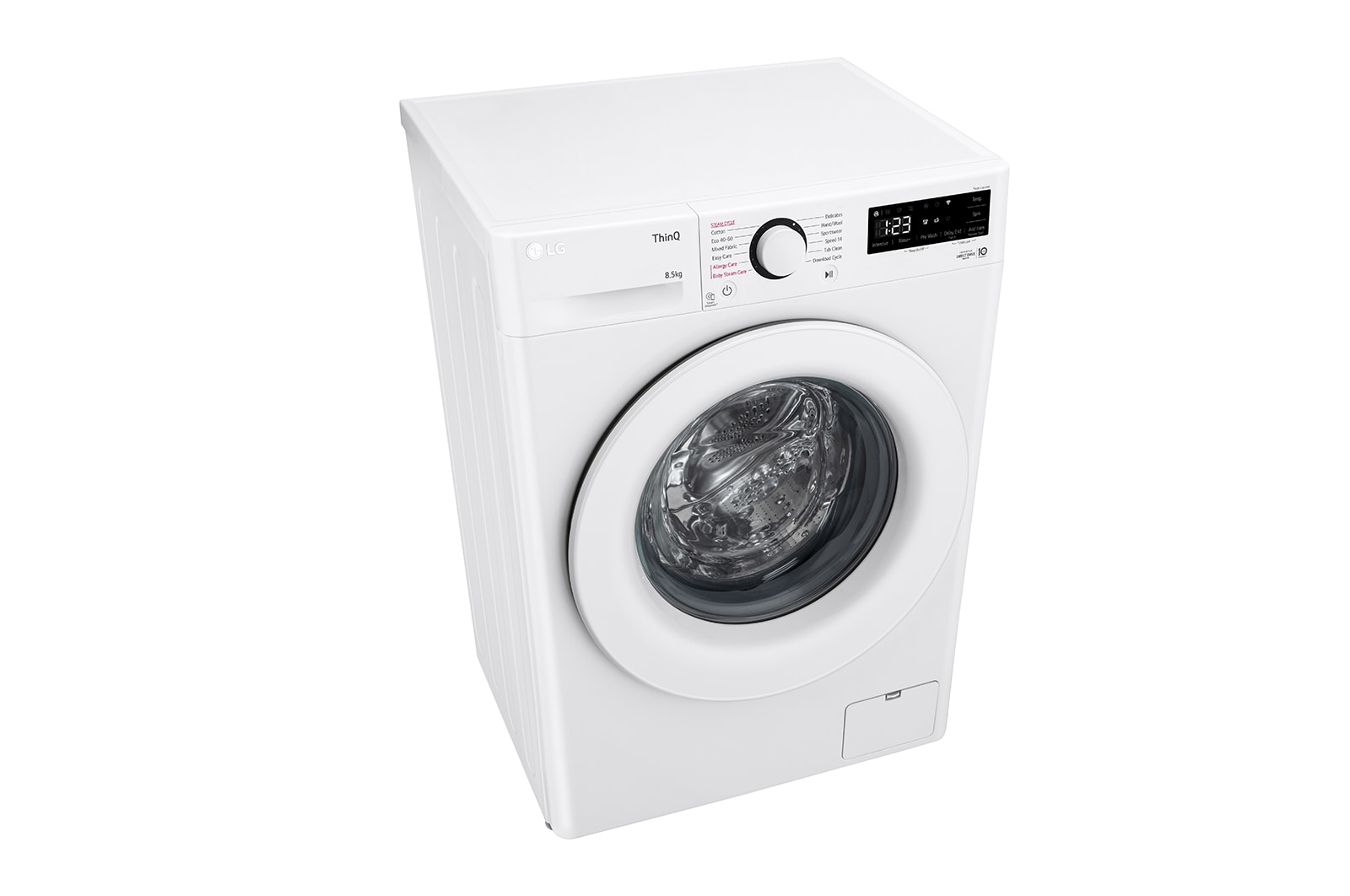 LG Lavatrice 8,5kg AI DD™ | Serie V3 Classe A | 1200 giri, Lavaggio a vapore, Wi-Fi, Inverter Direct Drive | White, F2WV308NEW3