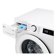 LG Lavatrice 8,5kg AI DD™ | Serie V3 Classe A | 1200 giri, Lavaggio a vapore, Wi-Fi, Inverter Direct Drive | White, F2WV308NEW3