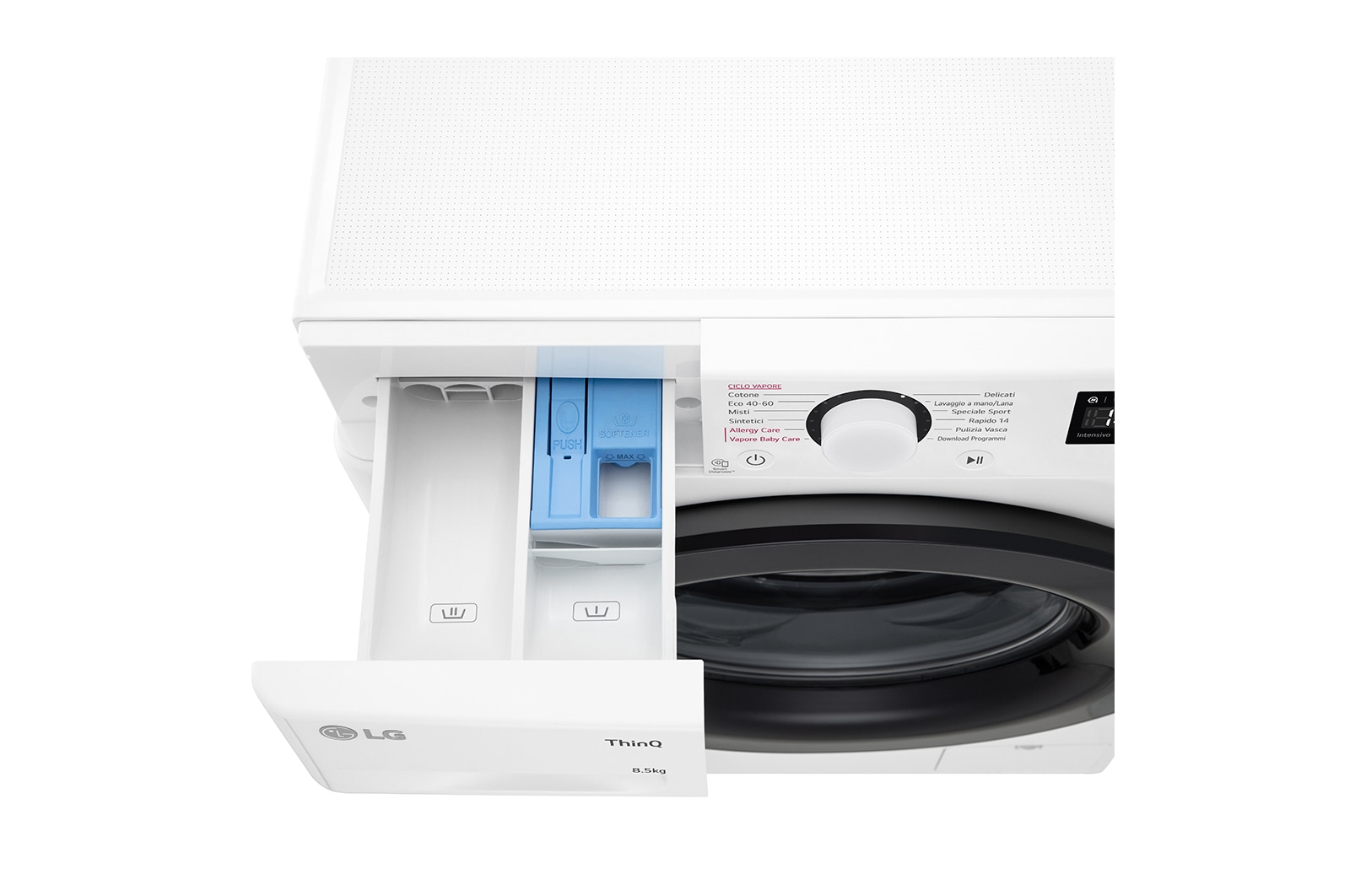 LG Lavatrice 8,5kg AI DD™ | Serie V3 Classe A | 1200 giri, Lavaggio a vapore, Wi-Fi, Inverter Direct Drive | White, F2WV308S6AW