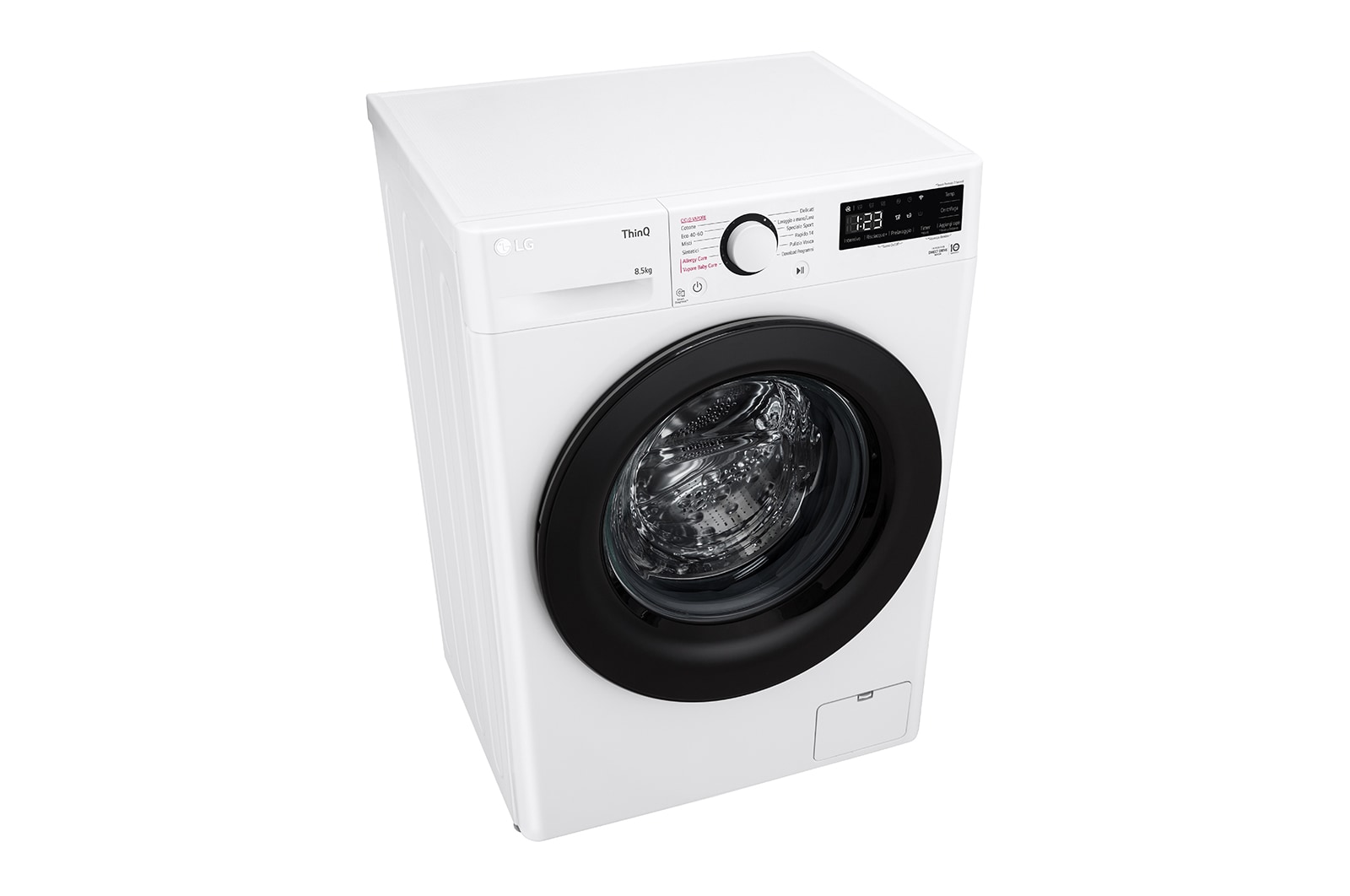 LG Lavatrice 8,5kg AI DD™ | Serie V3 Classe A | 1200 giri, Lavaggio a vapore, Wi-Fi, Inverter Direct Drive | White, F2WV308S6AW