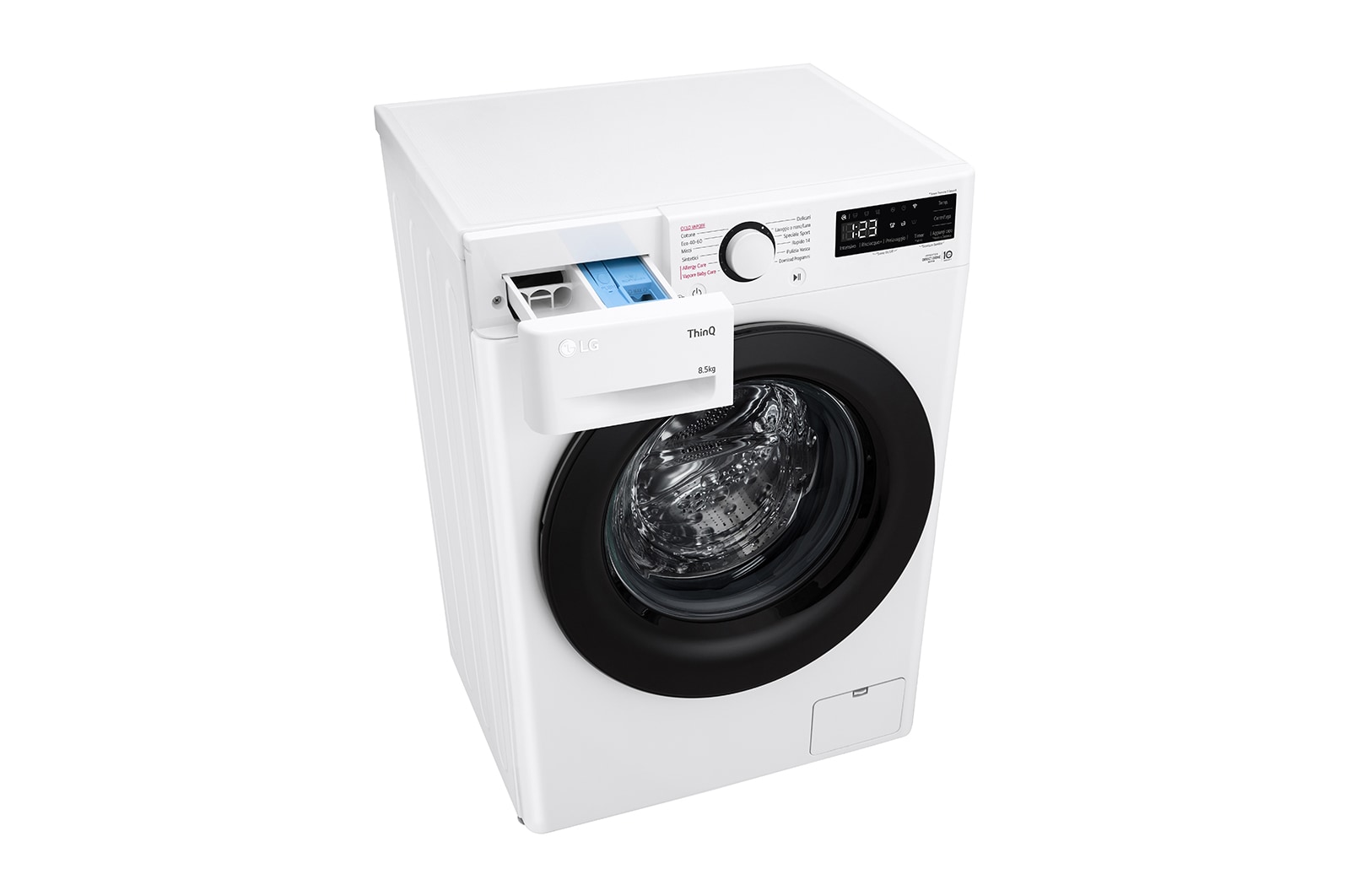 LG Lavatrice 8,5kg AI DD™ | Serie V3 Classe A | 1200 giri, Lavaggio a vapore, Wi-Fi, Inverter Direct Drive | White, F2WV308S6AW