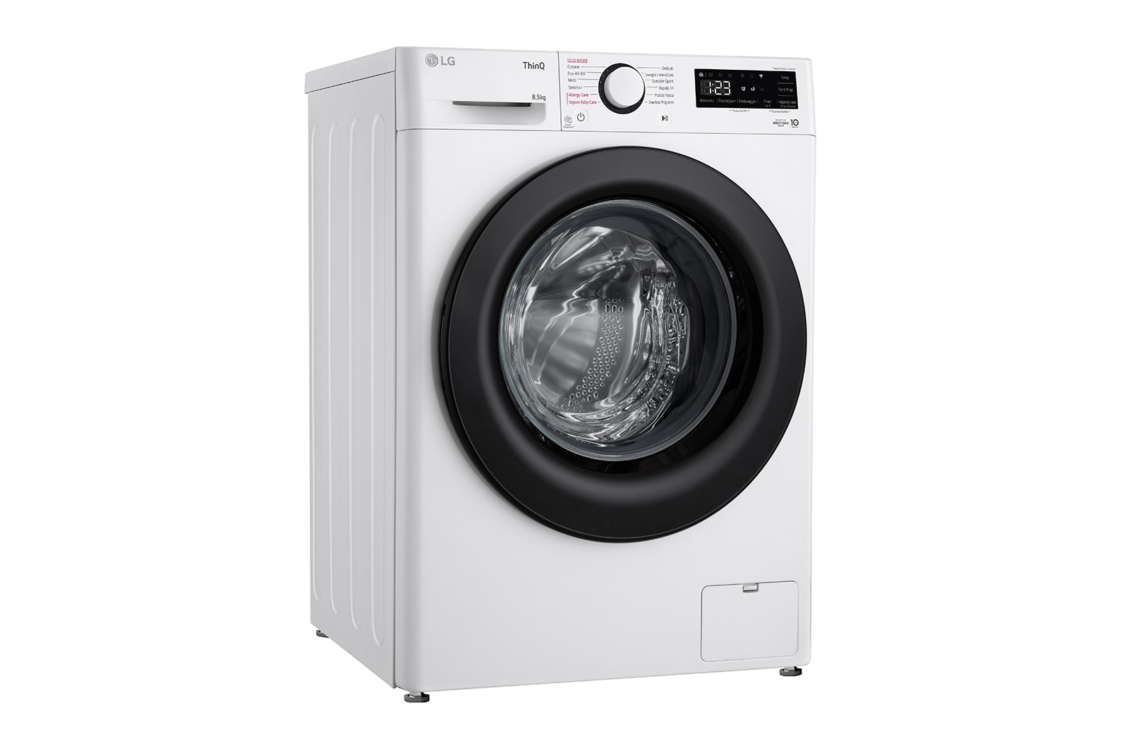 LG Lavatrice 8,5kg AI DD™ | Serie V3 Classe A | 1200 giri, Lavaggio a vapore, Wi-Fi, Inverter Direct Drive | White, F2WV308S6AW