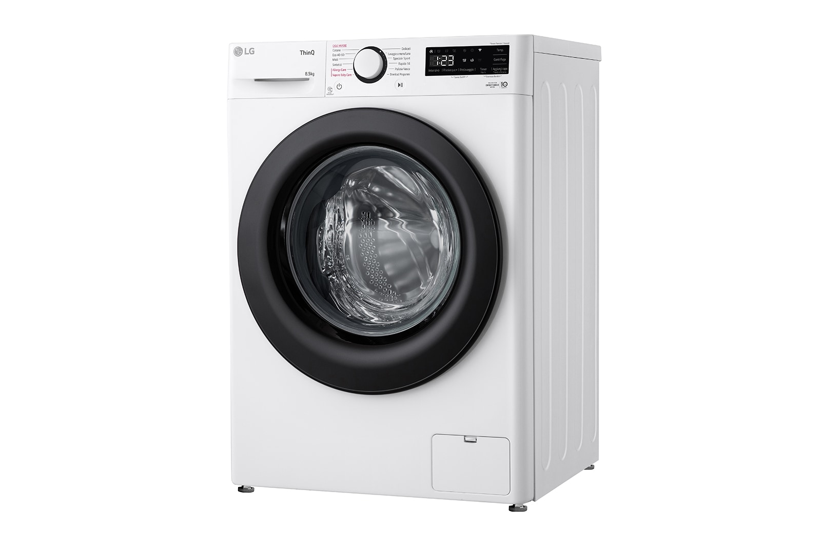 LG Lavatrice 8,5kg AI DD™ | Serie V3 Classe A | 1200 giri, Lavaggio a vapore, Wi-Fi, Inverter Direct Drive | White, F2WV308S6AW