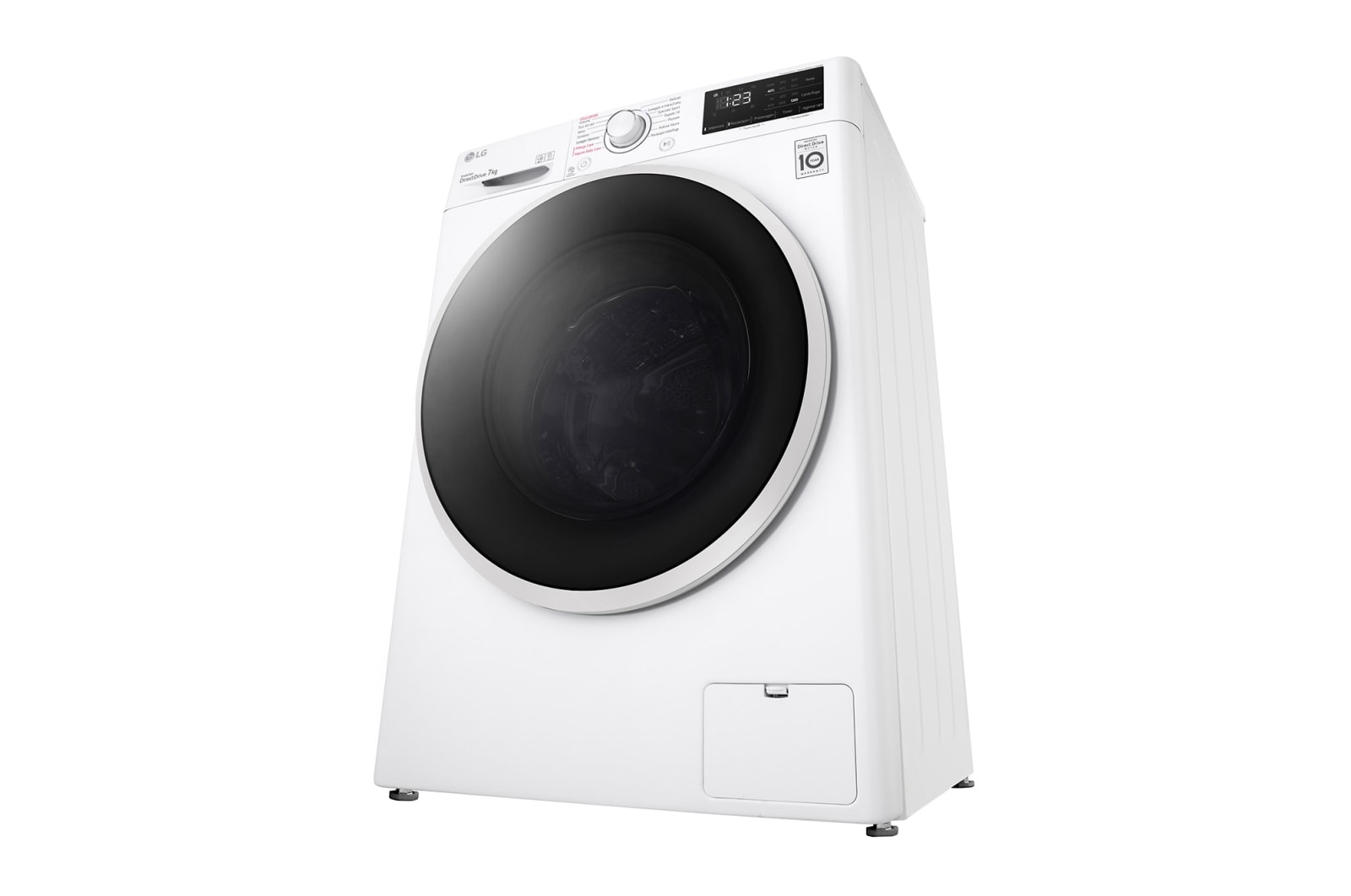 LG Lavatrice slim 7kg AI DD™ | Serie V3 Classe D | 1200 giri, Lavaggio a vapore, Inverter Direct Drive | White, F2WV3S7SHE