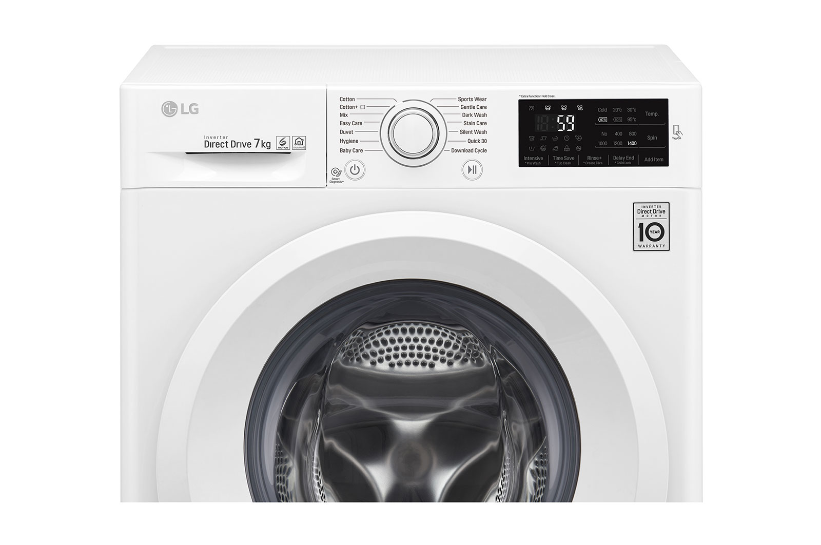 LG Lavatrice 7 kg Oblò Bianco, F4J5QN3W