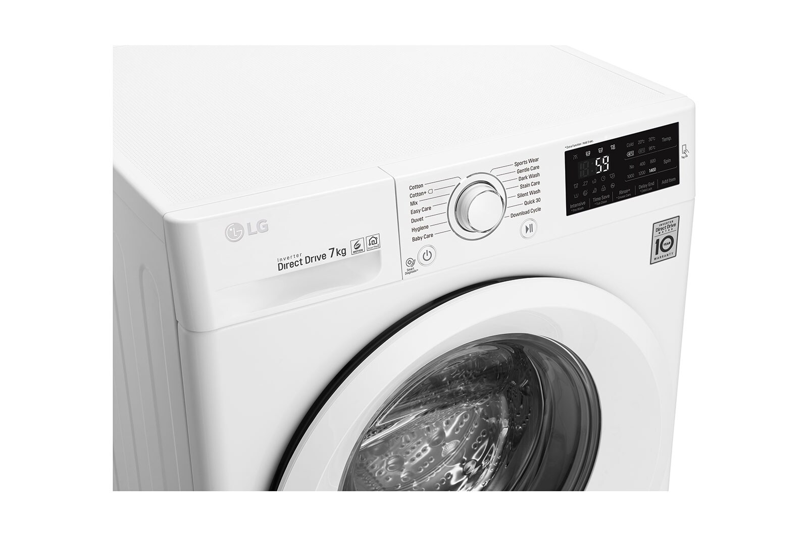 LG Lavatrice 7 kg Oblò Bianco, F4J5QN3W