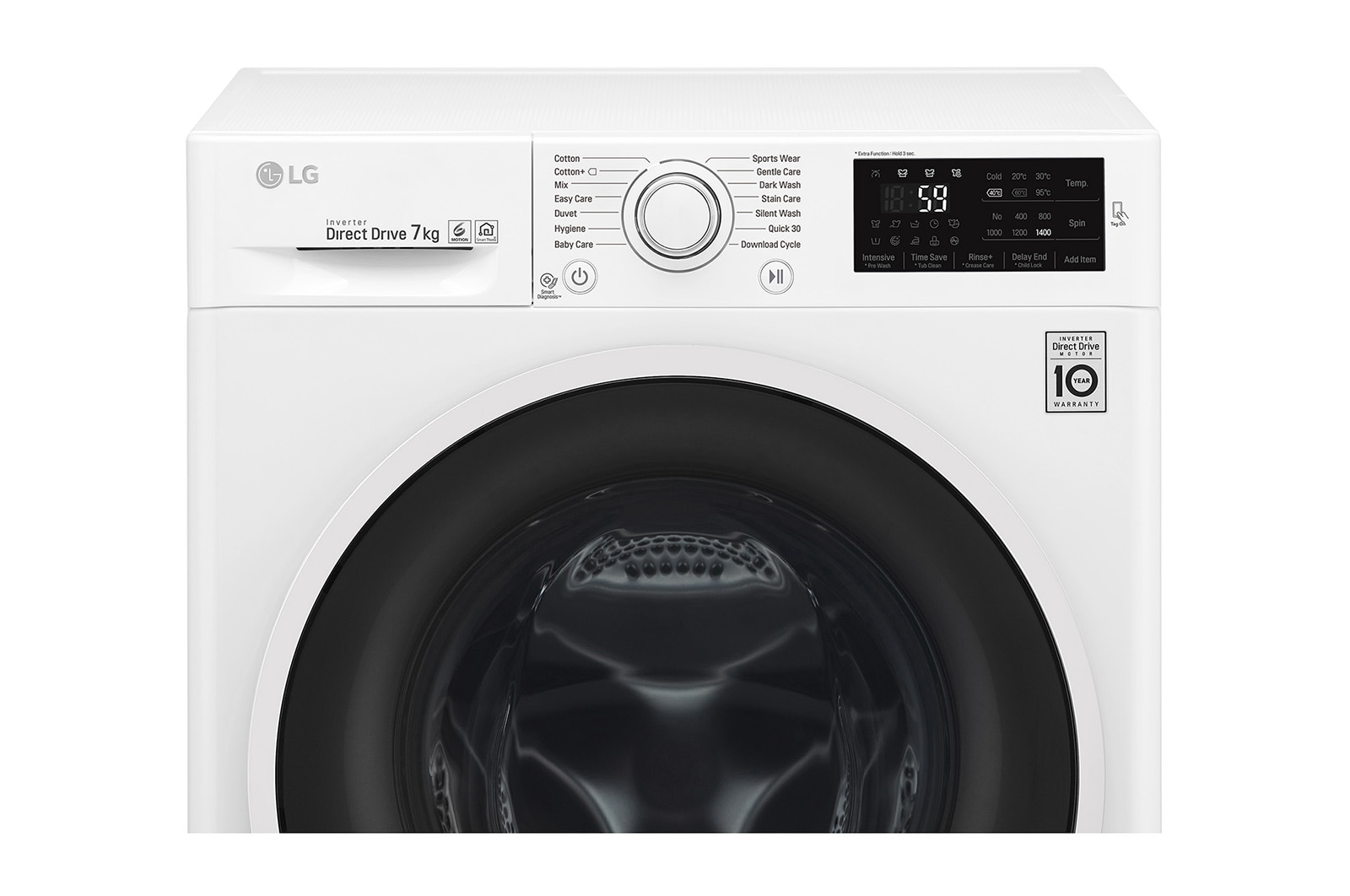LG Lavatrice 7 kg Oblò Ring White , F4J6QN0W