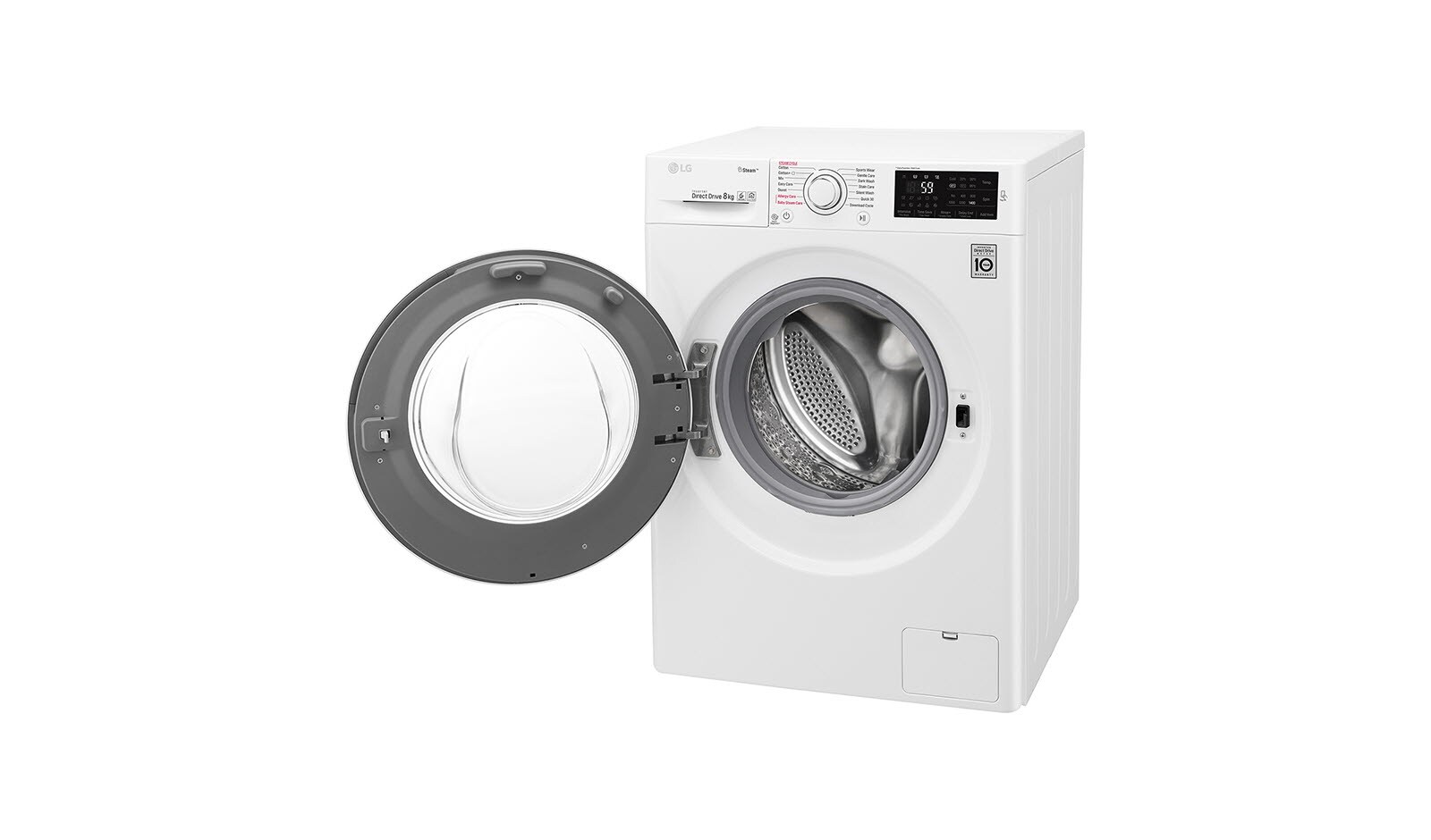 LG Lavatrice 8 kg Oblò Ring White, F4J6TN0W