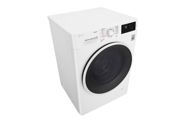 LG Lavatrice 8 kg Oblò Ring White, F4J6TN0W