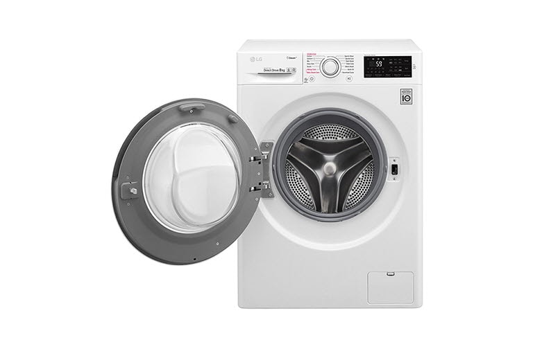 LG Lavatrice 8 kg Oblò Ring White, F4J6TN0W