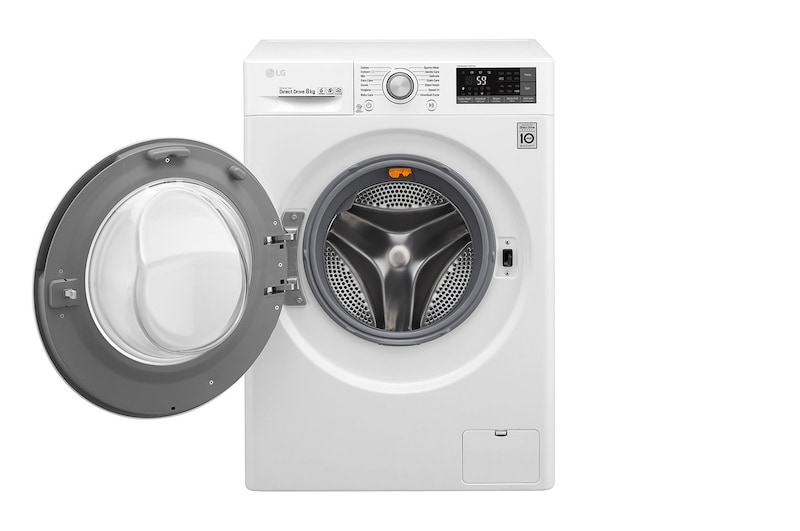 LG Lavatrice Smart TurboWash™ 8 kg Oblò Ring Silver Cromato, F4J7TN1W