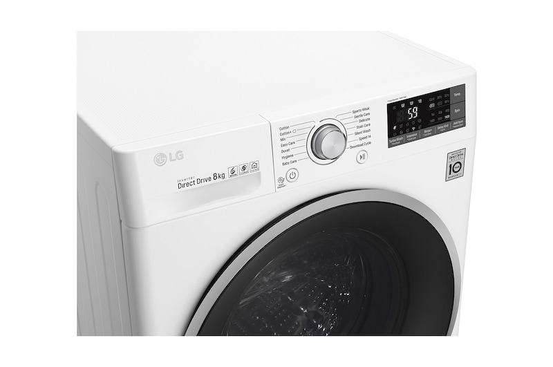 LG Lavatrice Smart TurboWash™ 8 kg Oblò Ring Silver Cromato, F4J7TN1W