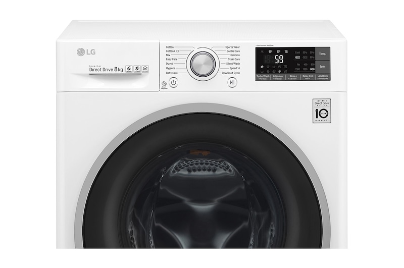 LG Lavatrice Smart TurboWash™ 8 kg Oblò Ring Silver Cromato, F4J7TN1W