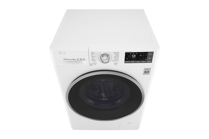 LG Lavatrice Smart TurboWash™ 8 kg Oblò Ring Silver Cromato, F4J7TN1W