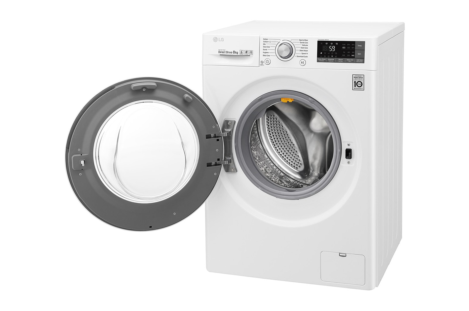 LG Lavatrice Smart TurboWash™ 8 kg Oblò Ring Silver Cromato, F4J7TN1W