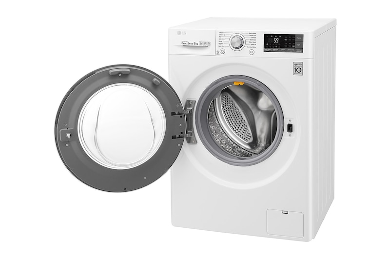 LG Lavatrice Smart TurboWash™ 8 kg Oblò Ring Silver Cromato, F4J7TN1W