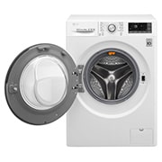 LG Lavatrice Smart TurboWash™ 8 kg Oblò Ring Silver Cromato, F4J7TN1W