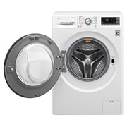 LG Lavatrice Smart TurboWash™ 8 kg  Lavaggio a vapore Oblò Ring Silver Cromato, F4J7TY1W