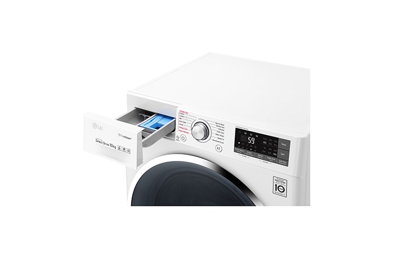 LG Lavatrice Smart TurboWash™ 10 kg Lavaggio a vapore Oblò Ring Cromato, F4J8JS2W