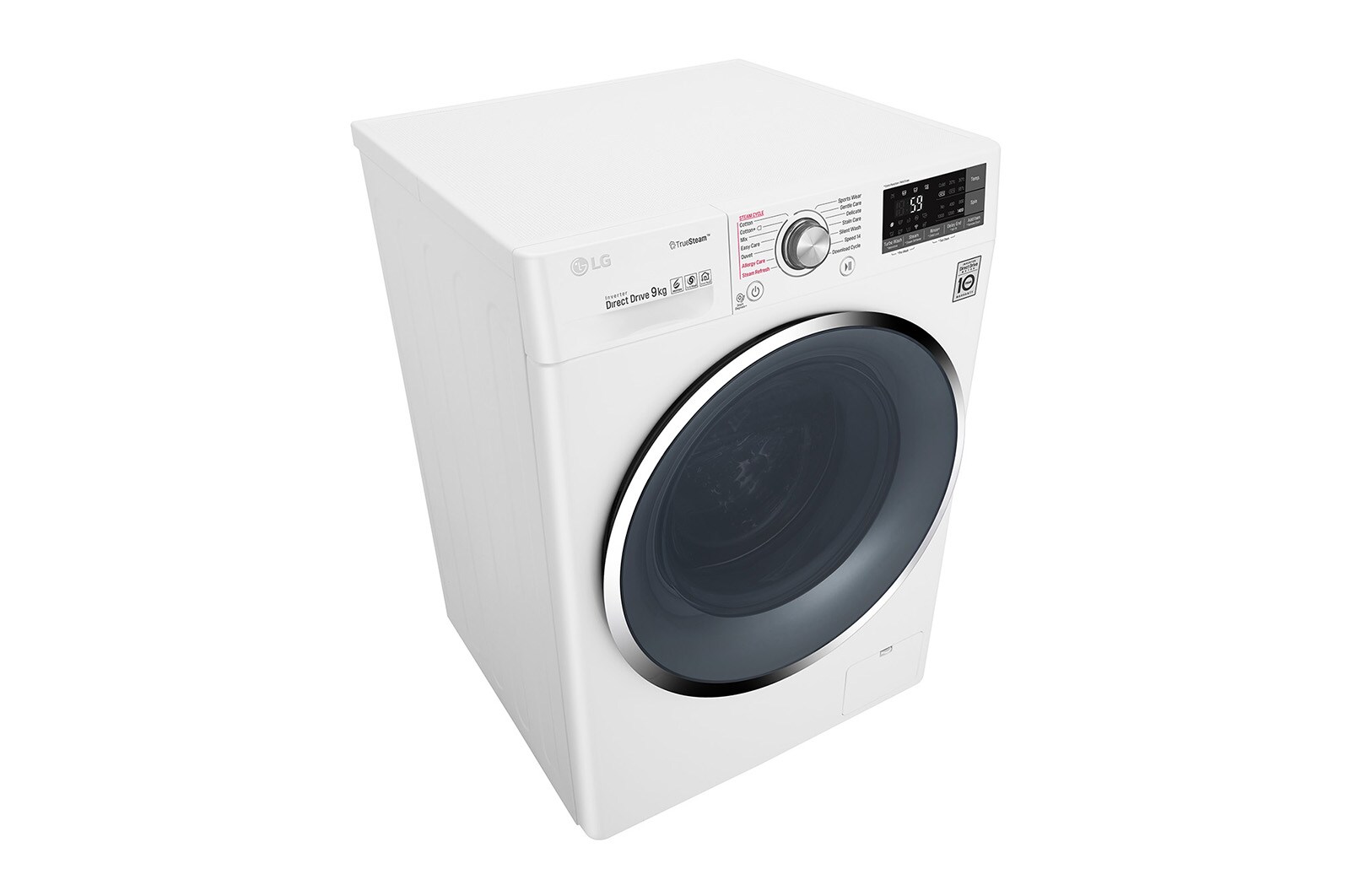 LG Lavatrice Smart TurboWash™ 9 kg  Lavaggio a vapore Oblò Ring Cromato, F4J8VS2W