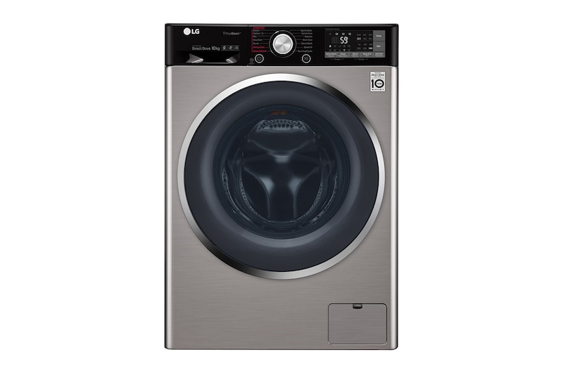 LG Lavatrice Smart TurboWash™ 10 kg Lavaggio a vapore Oblò Ring Cromato, F4J9JS2T