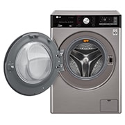 LG Lavatrice Smart TurboWash™ 10 kg  Lavaggio a vapore Oblò Ring Cromato, F4J9JS2T
