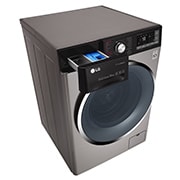 LG Lavatrice Smart TurboWash™ 10 kg  Lavaggio a vapore Oblò Ring Cromato, F4J9JS2T