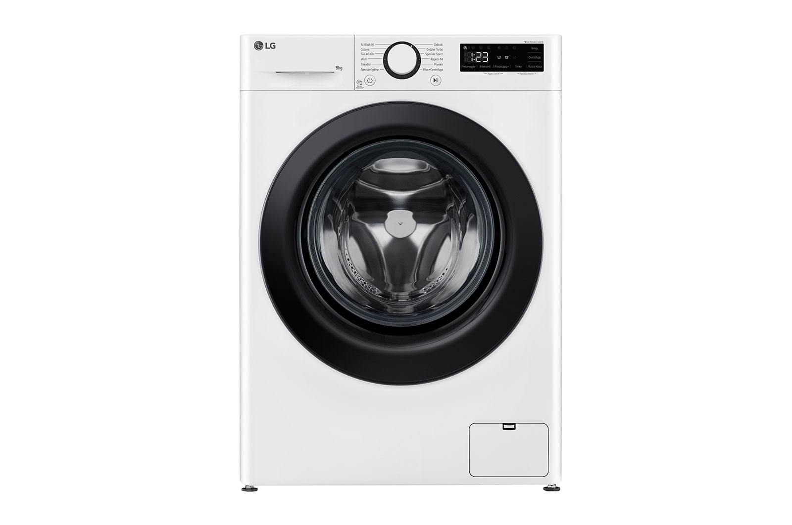 LG Lavatrice 9kg AI DD™ | Serie R3 Classe A-10% | 1400 giri, Lavaggio con AI, Smart Diagnosis, Motore Direct Drive | White, F4R3009NNWB