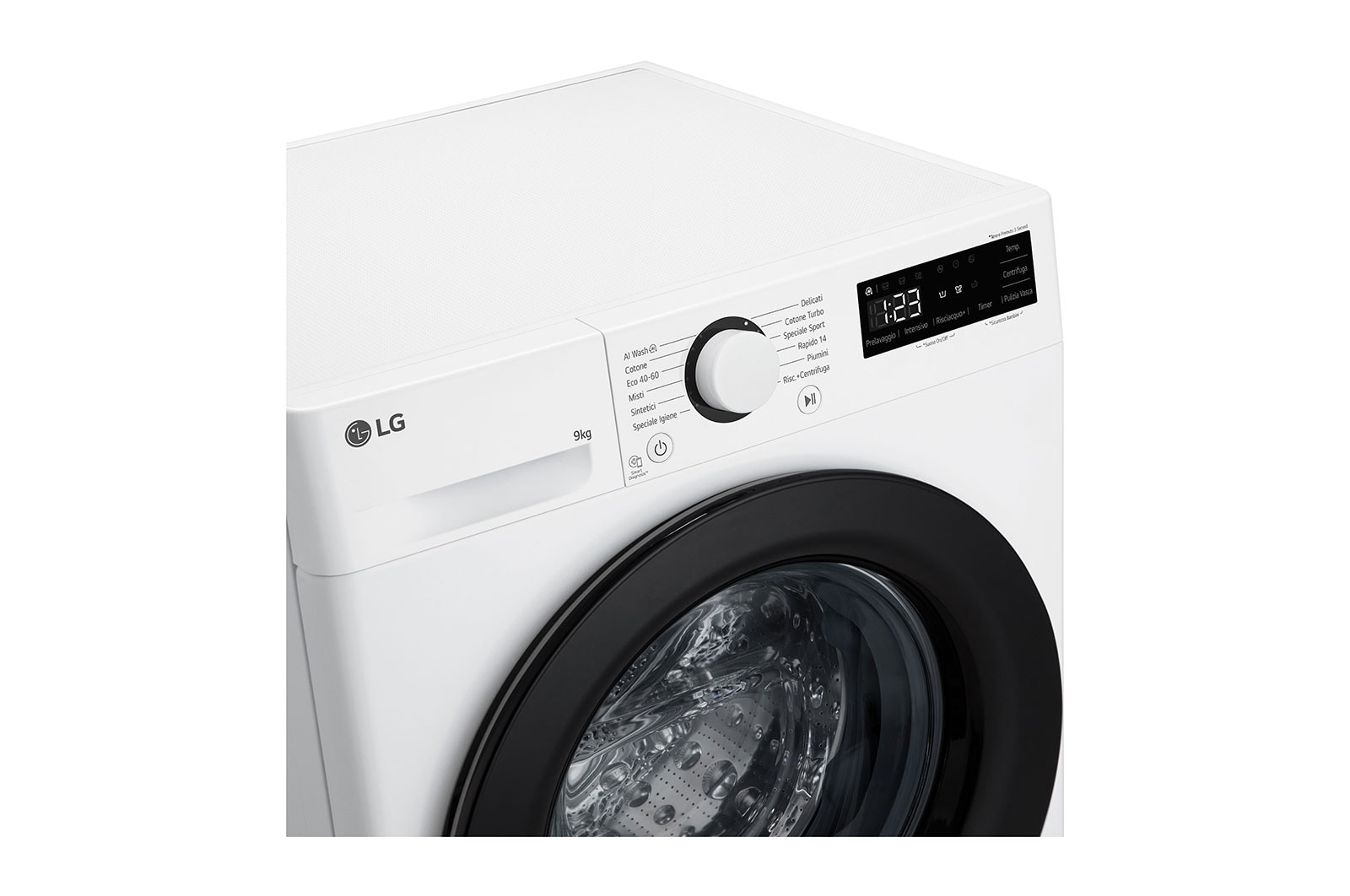 LG Lavatrice 9kg AI DD™ | Serie R3 Classe A-10% | 1400 giri, Lavaggio con AI, Smart Diagnosis, Motore Direct Drive | White, F4R3009NNWB