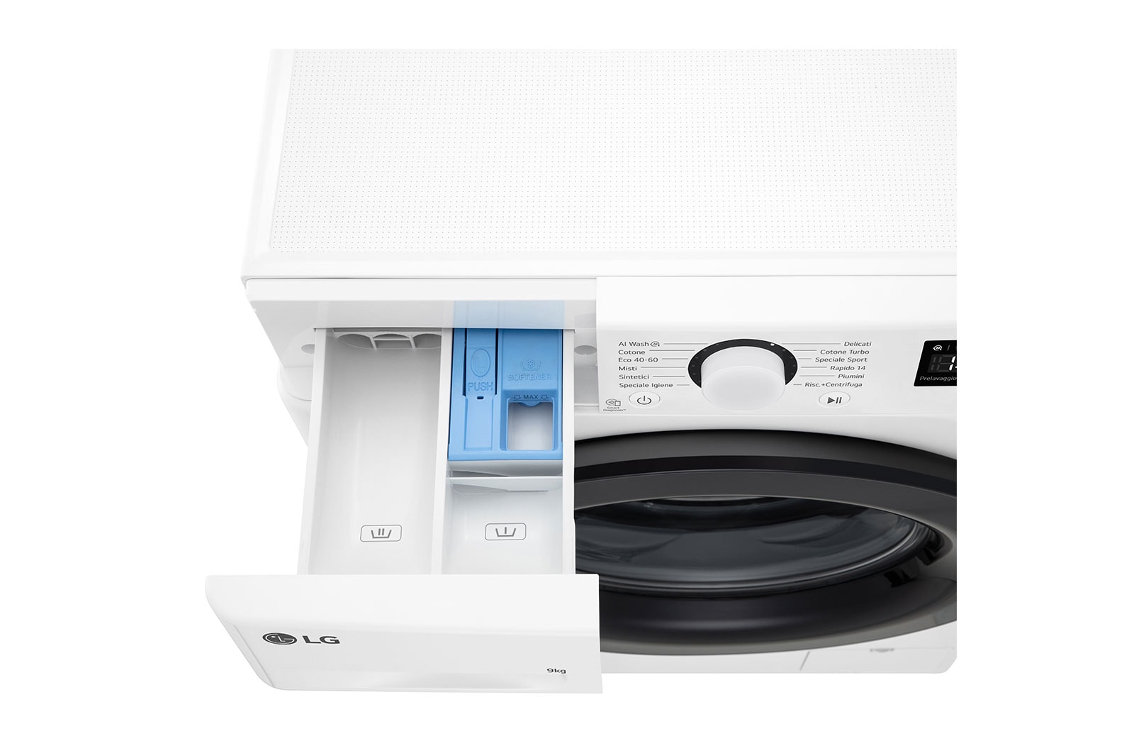 LG Lavatrice 9kg AI DD™ | Serie R3 Classe A-10% | 1400 giri, Lavaggio con AI, Smart Diagnosis, Motore Direct Drive | White, F4R3009NNWB