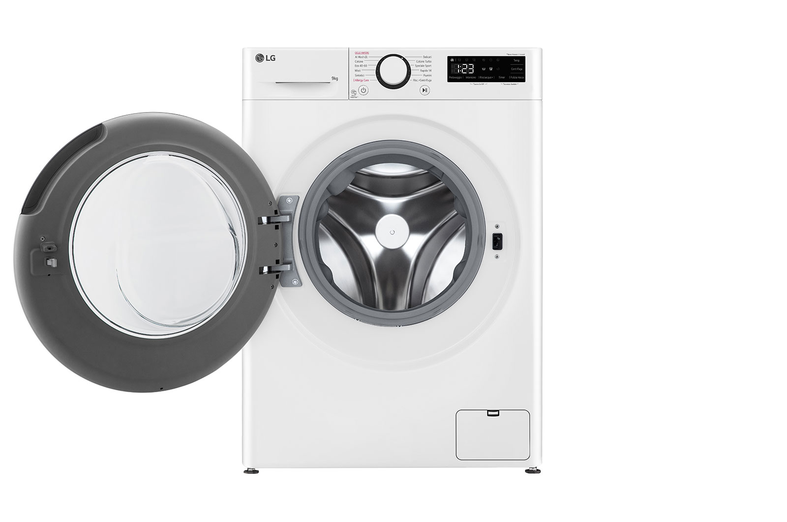 LG Lavatrice 9kg AI DD™ | Serie R3 Classe A-10% | 1400 giri, Lavaggio a vapore, Lavaggio con AI, Motore Direct Drive | White, F4R3009NSWW