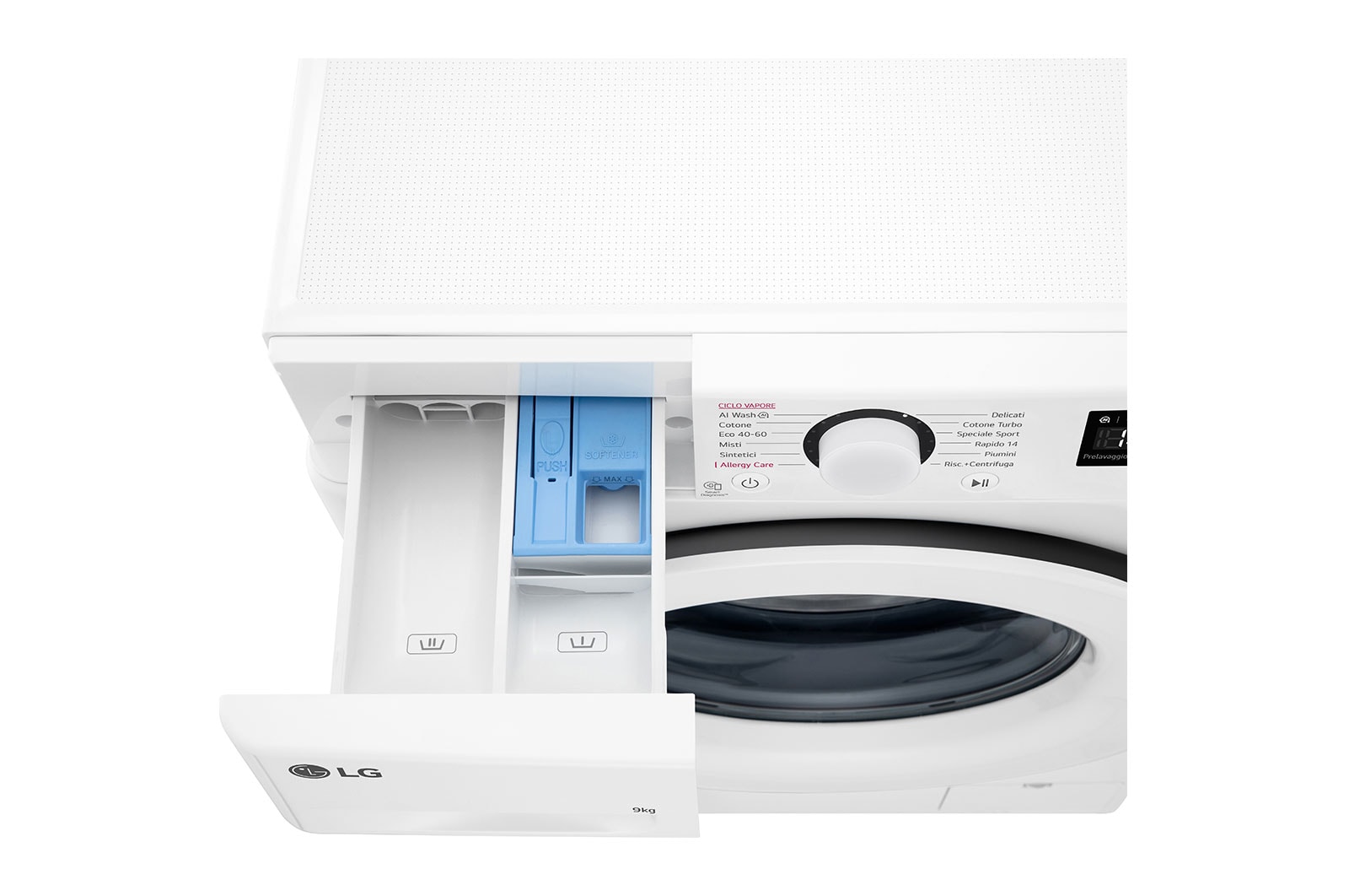 LG Lavatrice 9kg AI DD™ | Serie R3 Classe A-10% | 1400 giri, Lavaggio a vapore, Lavaggio con AI, Motore Direct Drive | White, F4R3009NSWW