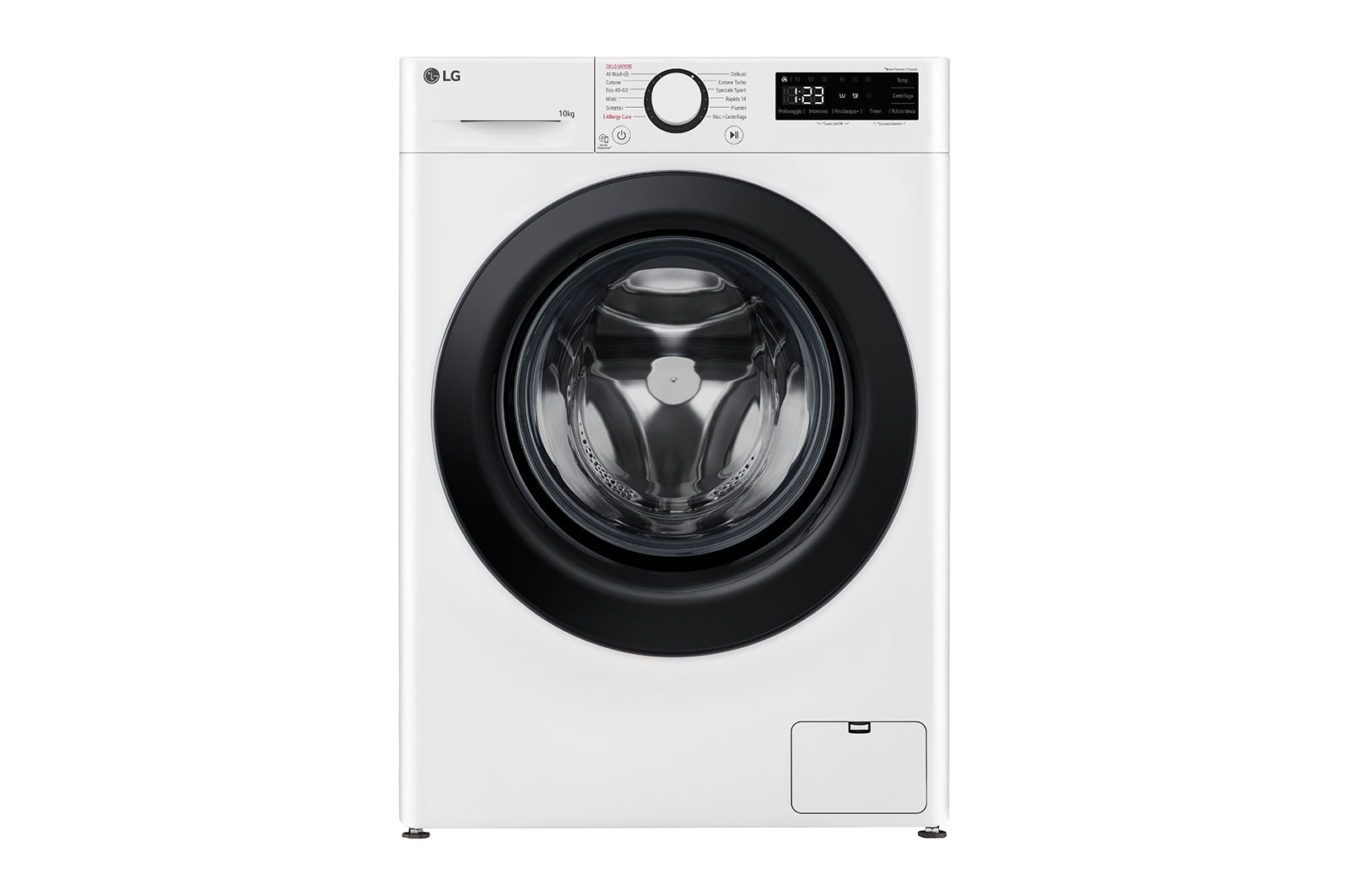 LG Lavatrice 10kg AI DD™ | Serie R3 Classe A-10% | 1400 giri, Lavaggio a vapore, Allergy Care, Inverter Direct Drive | White, F4R3010NSWB