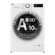 LG Lavatrice 10kg AI DD™ | Serie R3 Classe A-10% | 1400 giri, Lavaggio a vapore, Allergy Care, Inverter Direct Drive | White, F4R3010NSWW