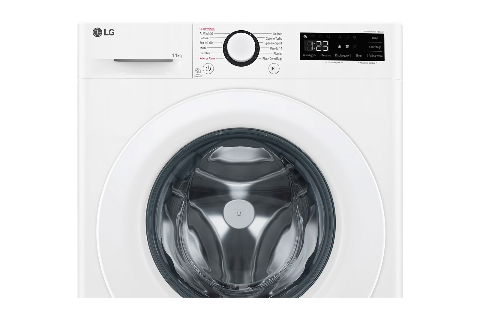 LG Lavatrice 11kg AI DD™ | Serie R3 Classe A-10% | 1400 giri, Lavaggio a vapore, Allergy Care, Inverter Direct Drive | White, F4R3011NSWW