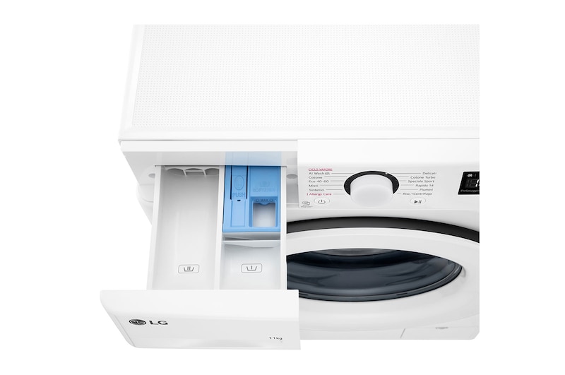 LG Lavatrice 11kg AI DD™ | Serie R3 Classe A-10% | 1400 giri, Lavaggio a vapore, Allergy Care, Inverter Direct Drive | White, F4R3011NSWW