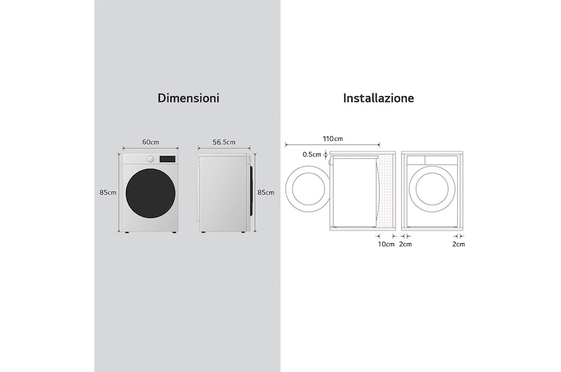 LG Lavatrice 9kg AI DD™ | Serie R3 Classe A-10% | 1400 giri, Autodosaggio, Lavaggio a vapore, Wi-Fi | White, F4R3509NSWB