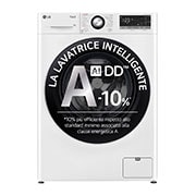 LG Lavatrice 9kg AI DD™ | Serie R3 Classe A-10% | 1400 giri, Autodosaggio, Lavaggio a vapore, Wi-Fi | White, F4R3509NSWB
