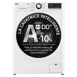 Lavatrice 9kg AI DD™ | Serie R3 Classe A-10% | 1400 giri, Autodosaggio, Lavaggio a vapore, Wi-Fi | White
