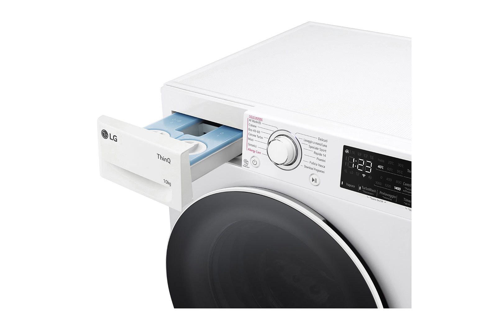 LG Lavatrice 10kg AI DD™ | Serie R3 Classe A-10% | 1400 giri, Autodosaggio, Lavaggio a vapore, Wi-Fi | White, F4R3710NSWW