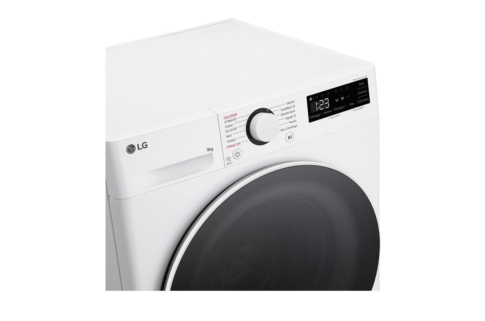 LG Offerta colonna bucato lavatrice 9kg Serie R5 Classe A-10% + asciugatrice 9kg Serie V9 Classe A+++, F4R5009TSWW.RH90V9